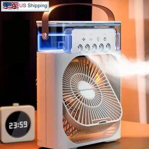 3In1 Portable  HouseholdFan AIr Conditioner  Small Air Cooler LED Night Light